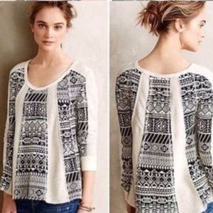 Anthropologie Lilka Patterned Swing Knit Top